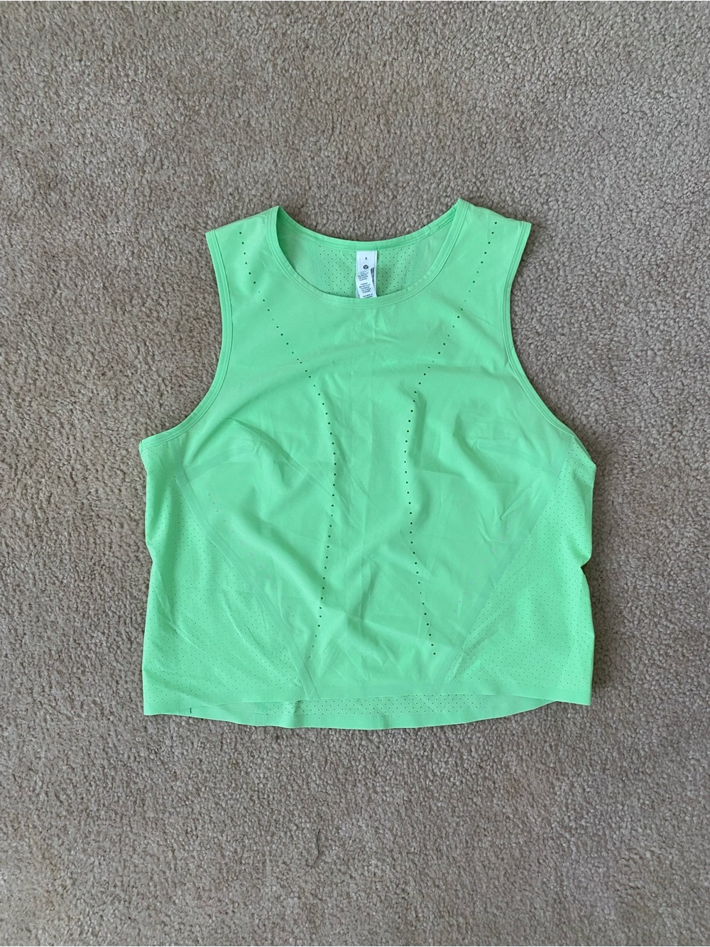 Lululemon Swift Ventilated Neon Green Tank